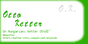 otto ketter business card